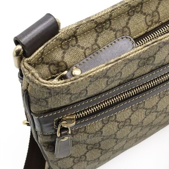 Gucci GG Supreme GG Plus Shoulder Bag Crossbody Depth None Khaki Beige Dark - Picture 6 of 9